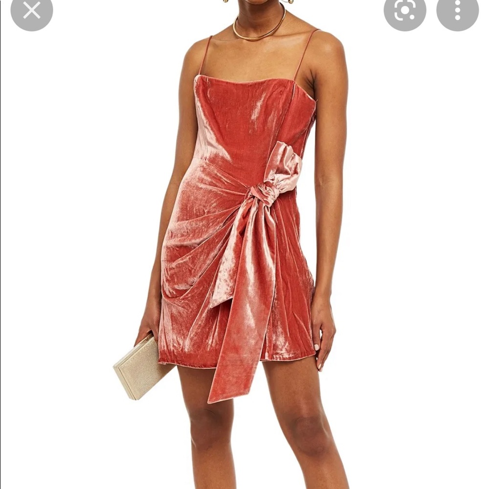 CINQ A SEPT Knotted Drape Dress - Pink
